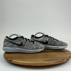Mens Nike Lunarepic Flyknit Oreo Gray Athletic Running Sneakers Shoes Size 8.5 D